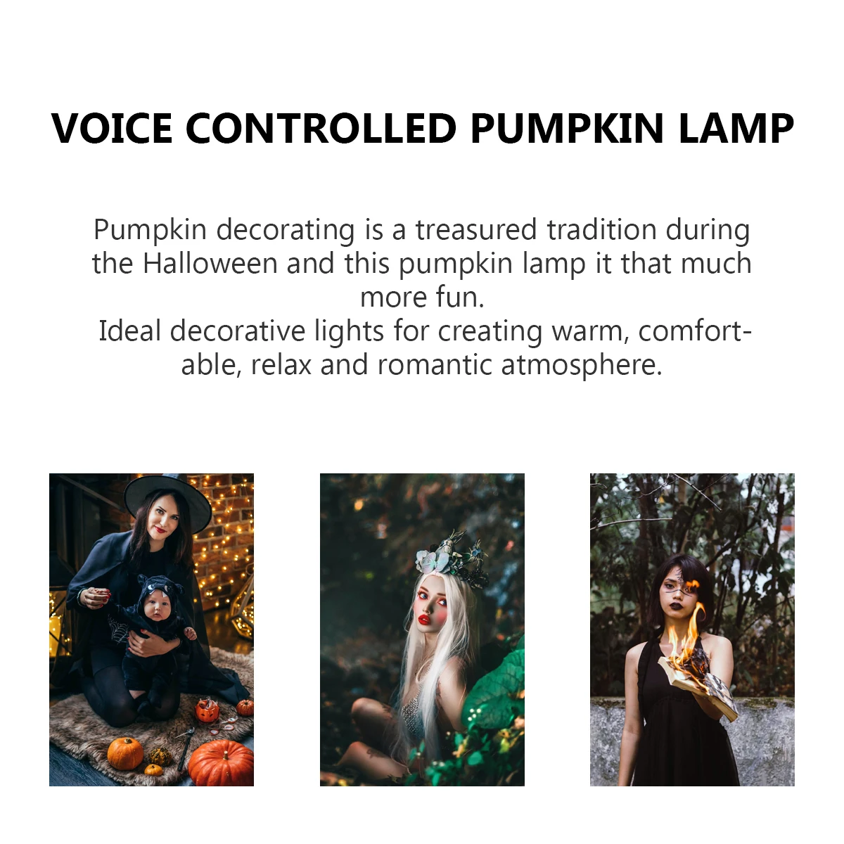 

O Voice-controlled Pumpkin Bucket Pumkin Lights Lantern Decoration Child Halloween