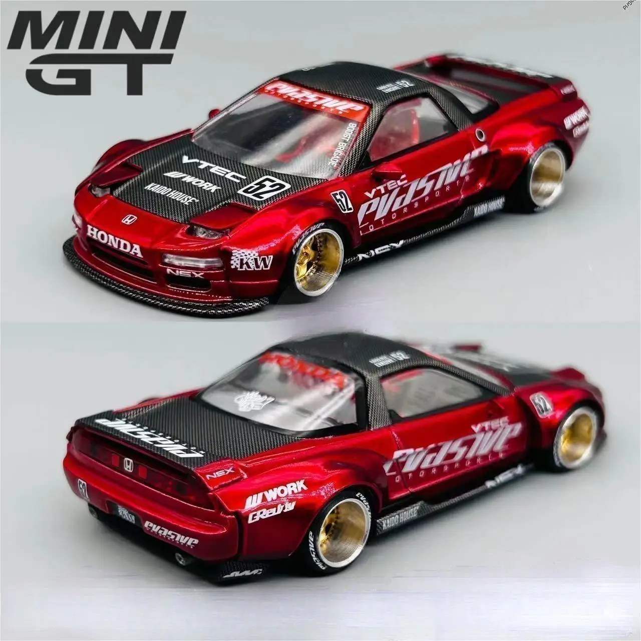 TSM KAIDO HOUSE MINI GT 1/64 KHMG094  NSX Evasive V1 Red Black  Chase Die-cast alloy car model Collection gift