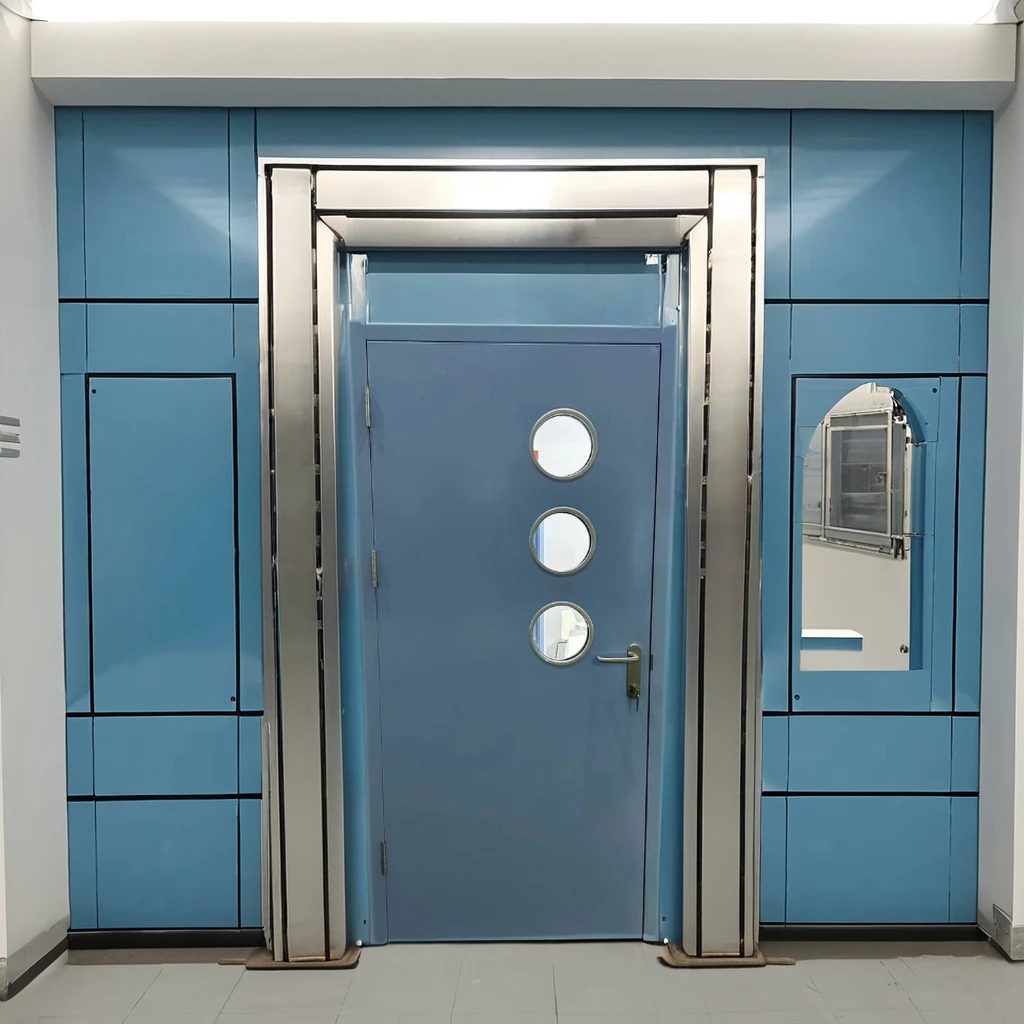 

Высокопроизводительная двухстворчатая дверь для чистых помещений с отделкой современного дизайна для лабораторного использования