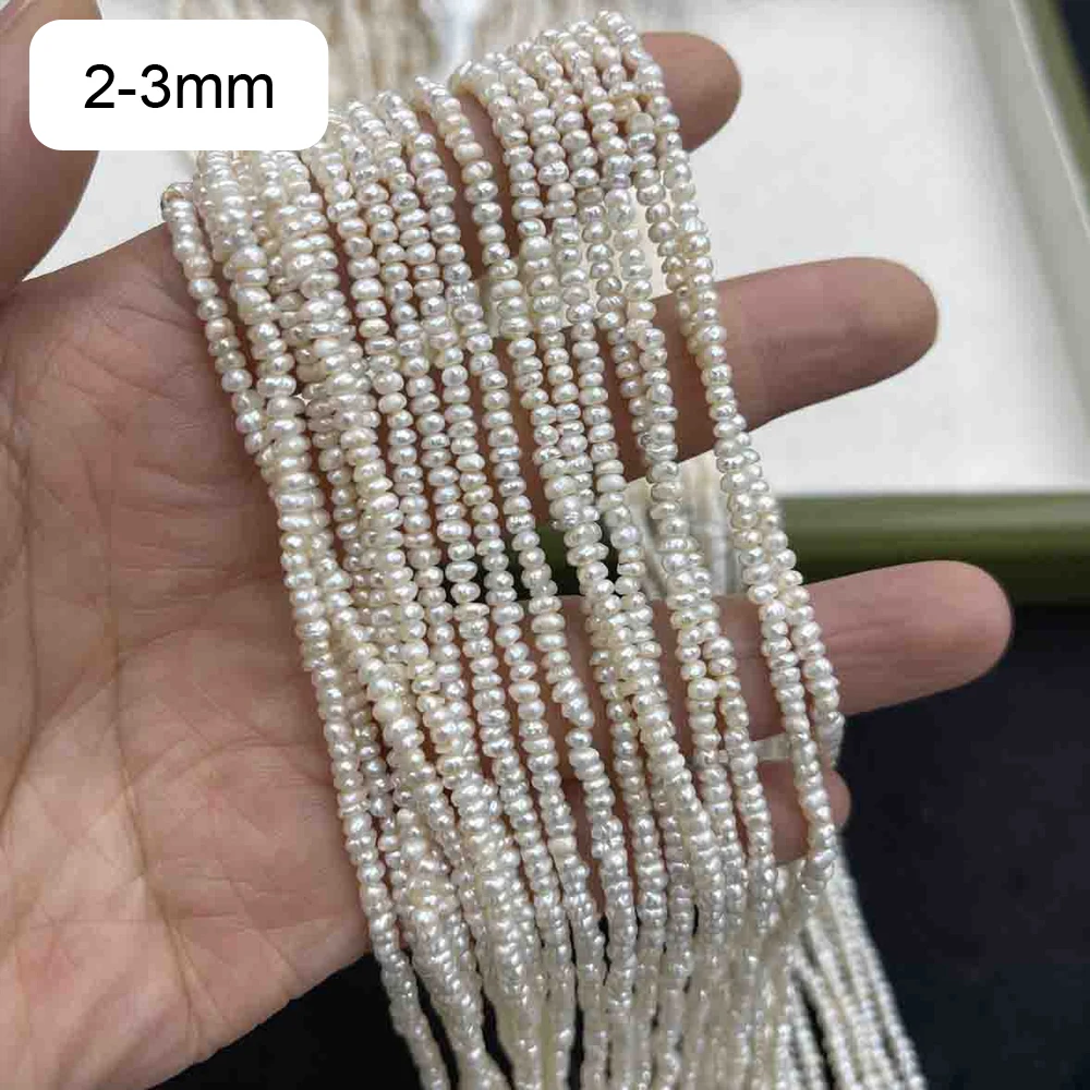 Eine 4,5–5,5 mm barocke natürliche Süßwasserperlen, unregelmäßige halbfertige Perlen für Schmuckherstellung, DIY-Halskette, Armband, Zubehör – Detail 14