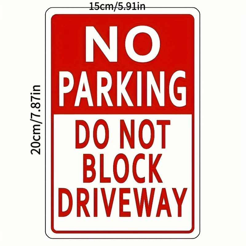 1pc Retro Style No Parking Wooden Sign, Bold 