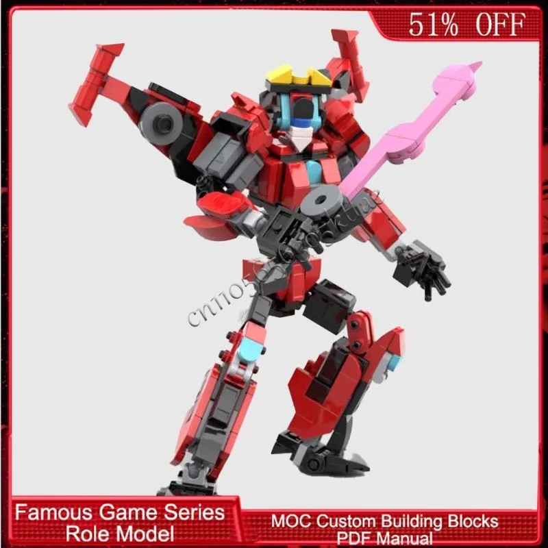 342개 브릭헤즈 윈드 세이버봇 MOC 맞춤형 모듈식 블록 기술 어린이용 브릭 교육용 DIY 조립 장난감 선물