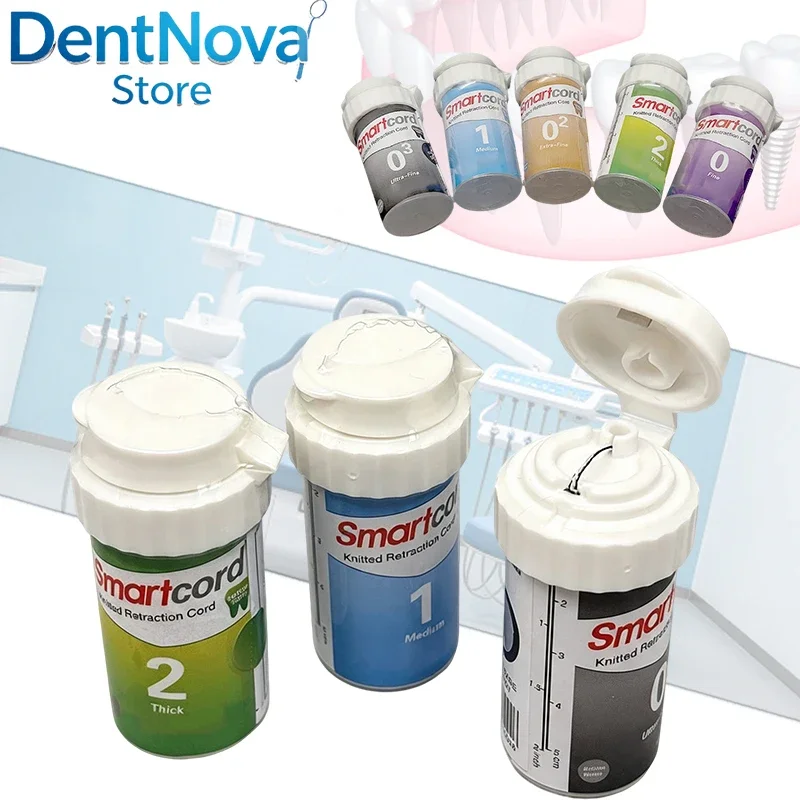 Dental Retraction Cord 5 Sizes Disposable Gingival Knitted Cotton Thread Floss for Crown Preparation