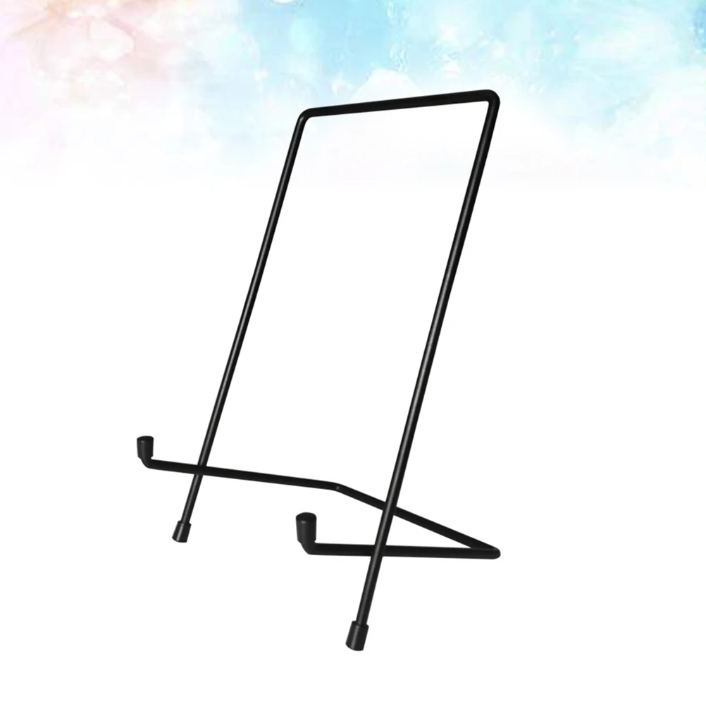

Sturdy Iron Display Stand For Photo Frame Craft Show Home Decor Black Square 1 Wear-Resistant Smooth Shiny Surface Elegant Metal