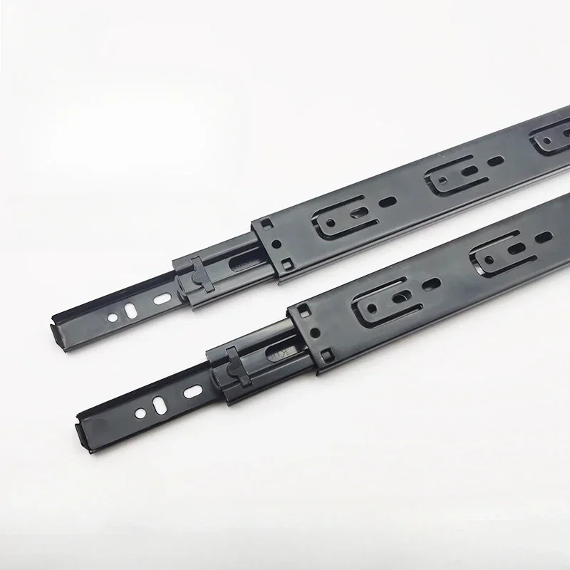 

35 ширина 0,8, толщина, три тихих стальных шариковых направляющих для выдвижных ящиков, направляющая для компьютерного стола, трехсторонняя направляющая, фурнитура