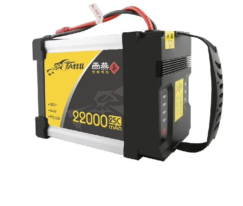 TATTU 22000mAh 44.4V 12S with AS150 plug LiPO Battery Burst 25C for Big Load Multirotor FPV  Hexacopter Octocopter