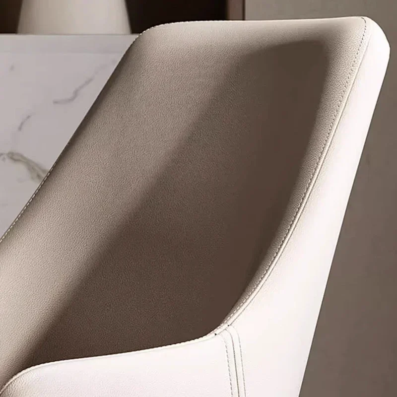 Upholstery Metal Dining Chair Design Pu Leather Desk Arms Clear Chairs Individual Cover Waterproof Cadeiras Bedroom Furniture