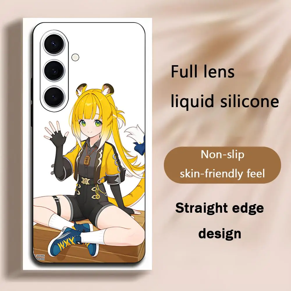 حافظة هاتف Zenless Zone Zero Ju Fufu ZZZ لهاتف سامسونج جالاكسي S25 S24 S23 S22 S21 S20 Plus Ultra Note20 Soft Black #1