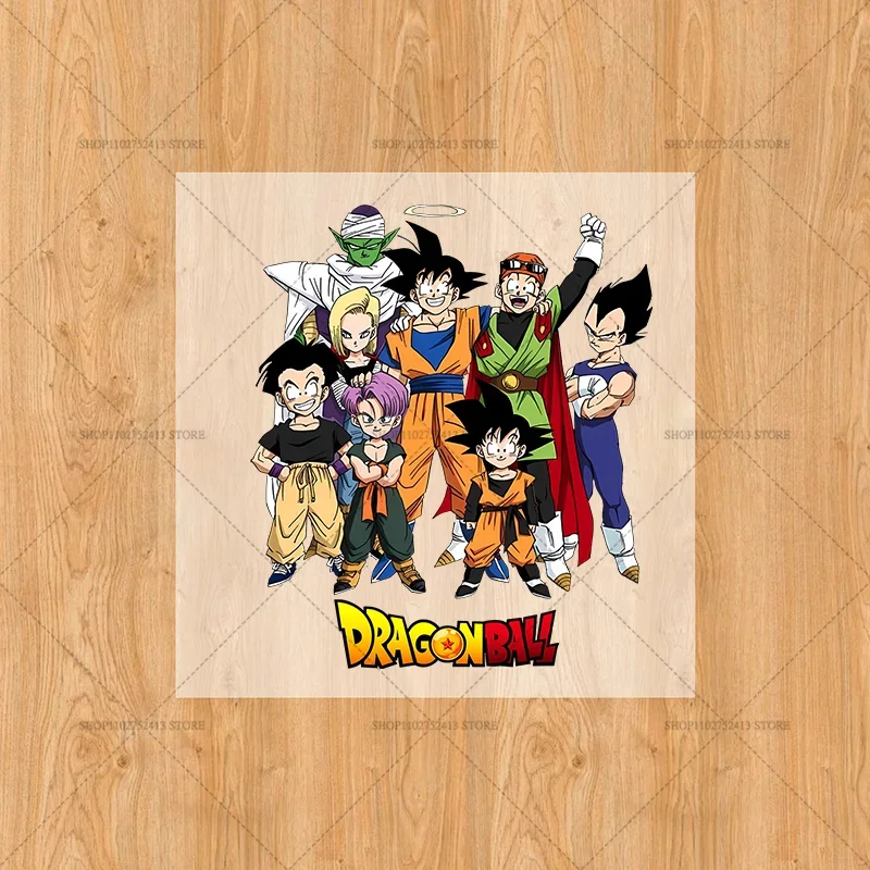 Dragons Ball transfert de chaleur autocollants T-Shirt chapeau garçons bricolage mignon Anime Figure Goku patchs fer sur patchs décalcomanie Appliqu enfants cadeau