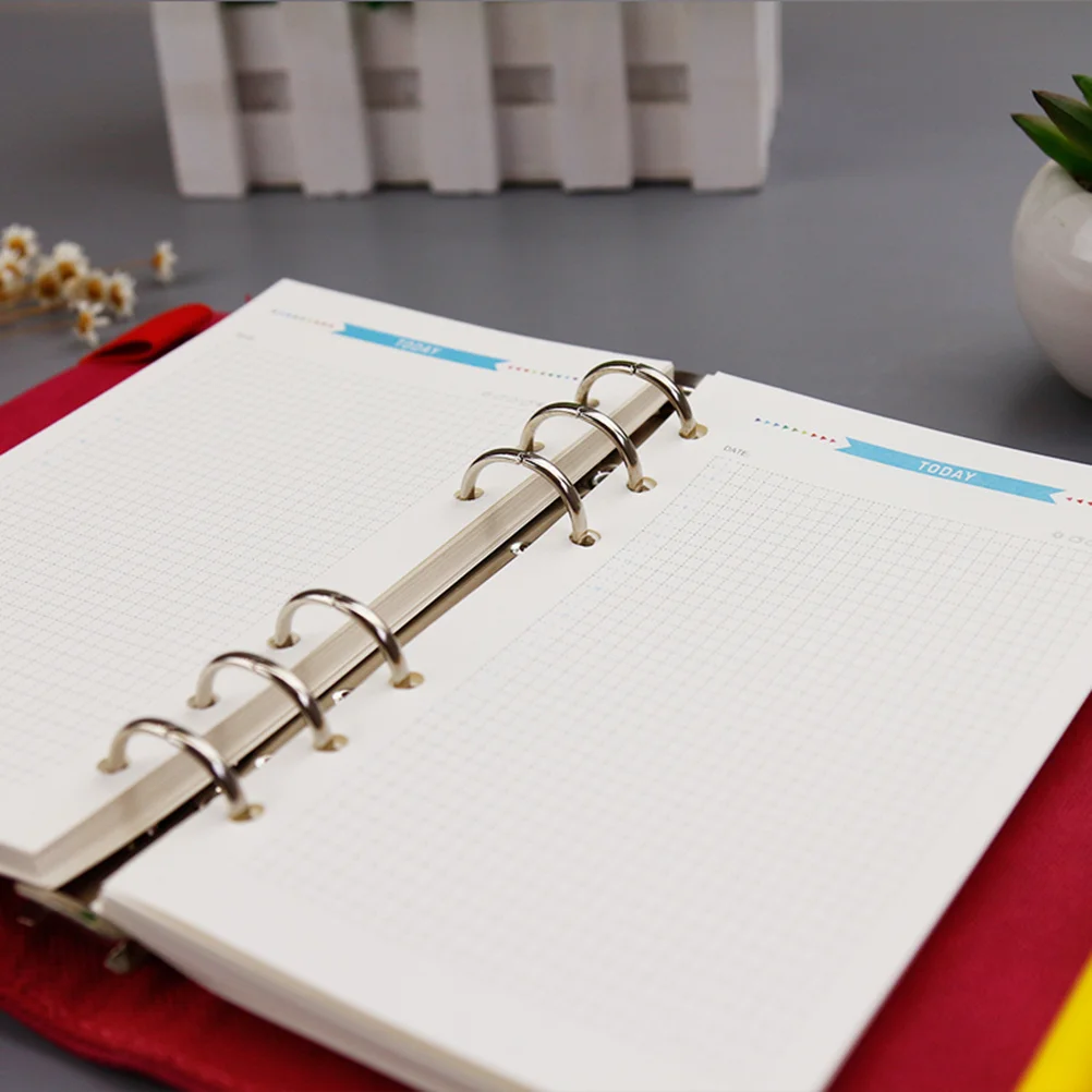 40 Sheets A6 Paper Refills Loose Leaf Grid Writing Drawing Sheets for Notebook Planner Journal Paper Refills Refill Grid Papers