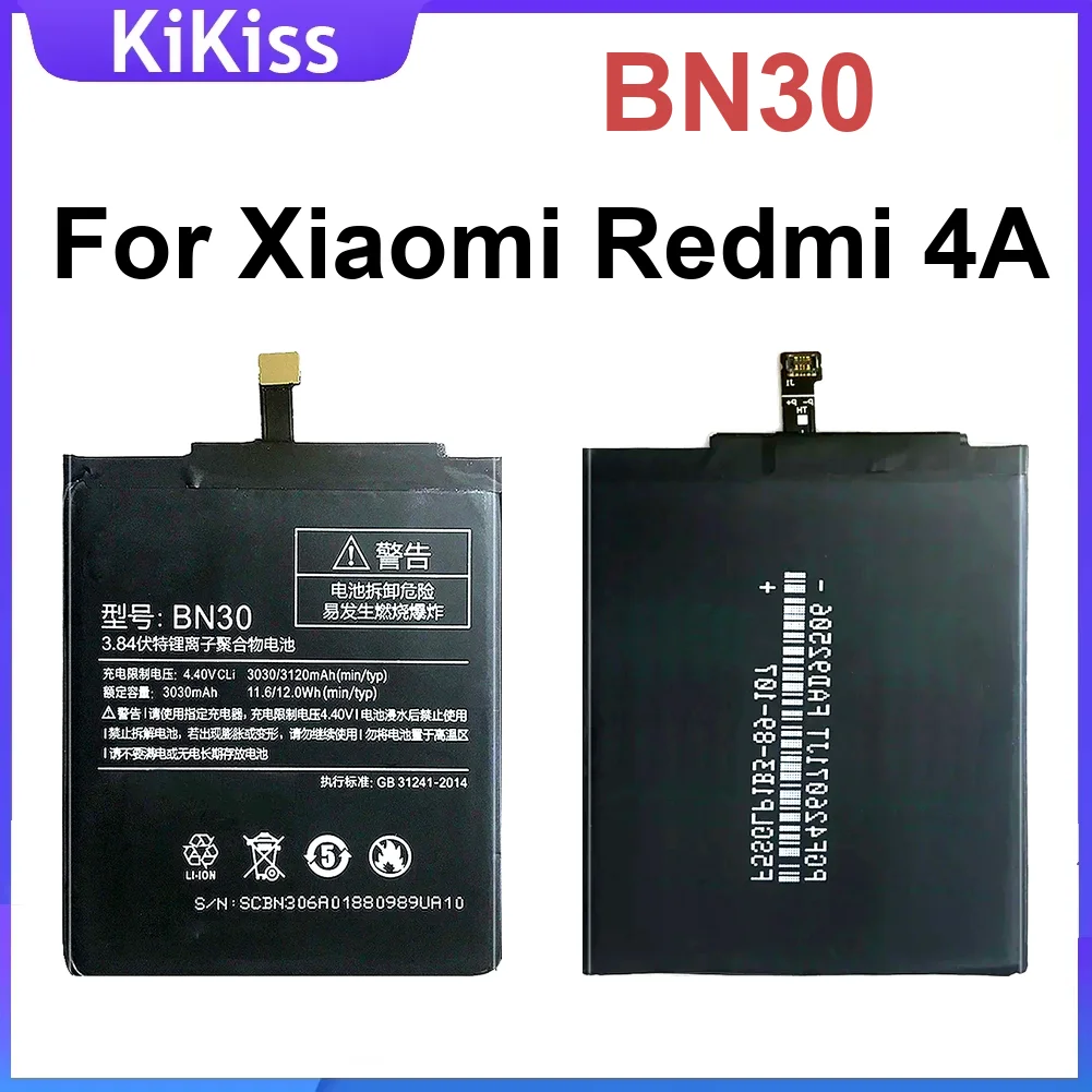 

Аккумулятор BN30 3030 мАч для перезаряжаемого мобильного телефона высокой емкости Xiaomi Redmi 4A