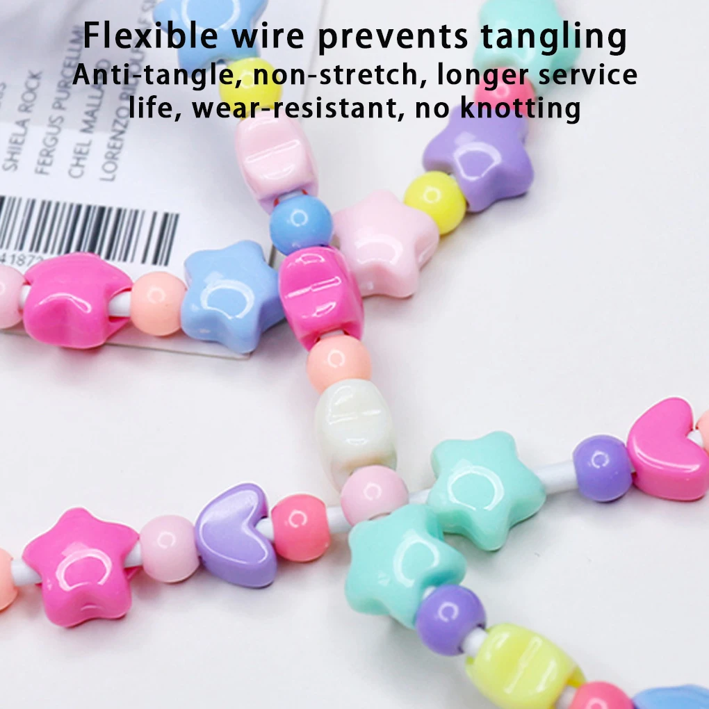 Beaded Charging Cord Colorful Beaded 4-in-1 Data Cable Fast Charging Cable  for Girls Women iPhone 16 Pro/16 Pro Max