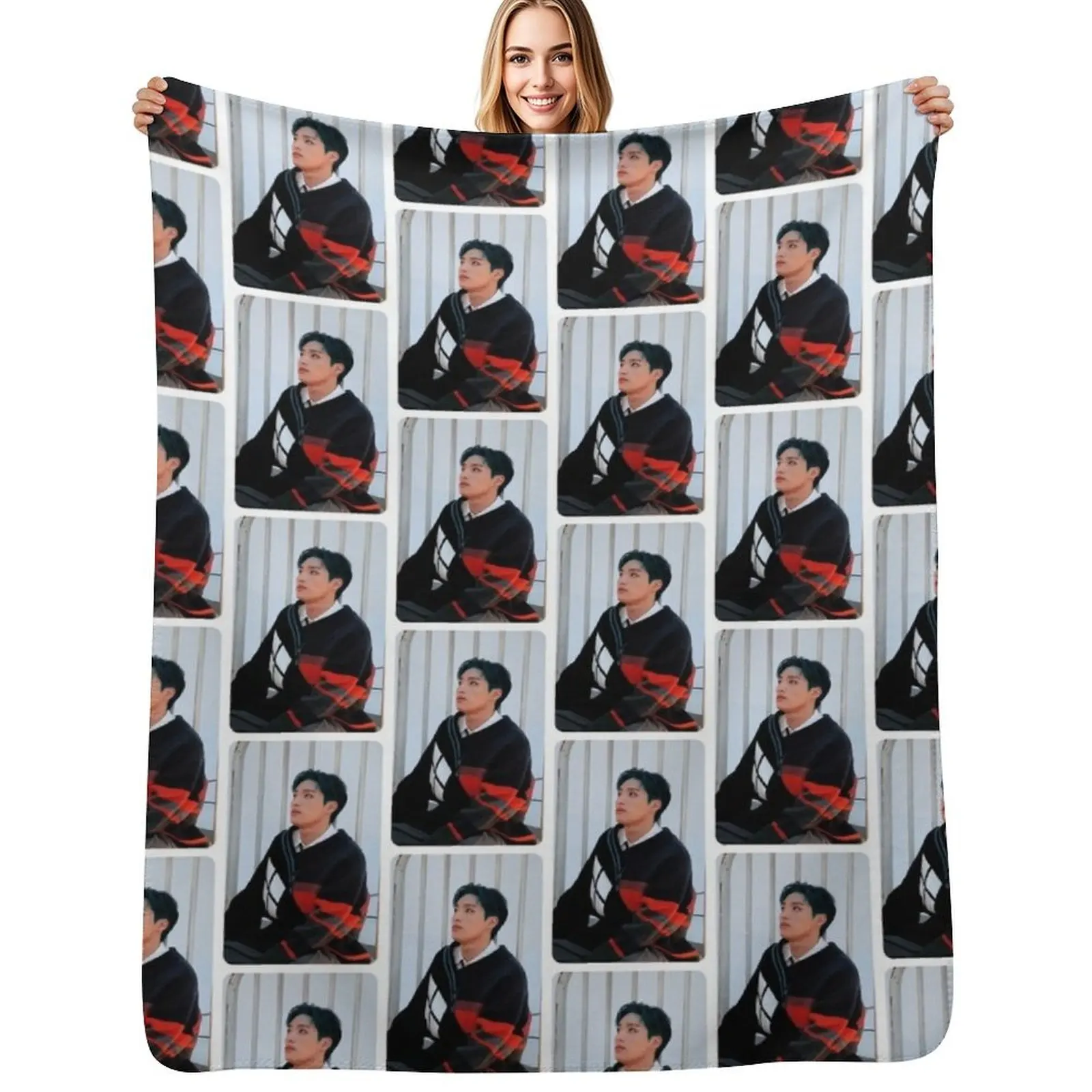 

Keeho P1Harmony P1H Siren Throw Blanket Luxury Thicken Plaid Luxury Flannel Blankets