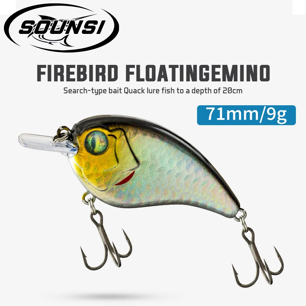 SOUNSI Minnow 70mm 9g Crankbaits Fishing Hard Baits Swimbaits Boat Ocean Topwater Lures Crank Wobblers