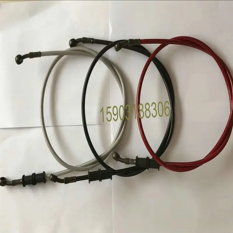 120cm Colorful Motorcycle Motorbike Braided Stainless Steel PVC Coverred Brake Clutch Oil Hose Line Pipe