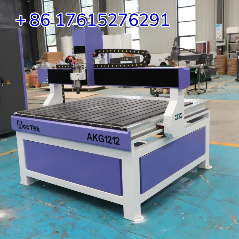 AKG1212 Wood CNC Router 1200x1200mm Wood Carving Machine for Furniture Craft Engraving Cutting Processing Equipment