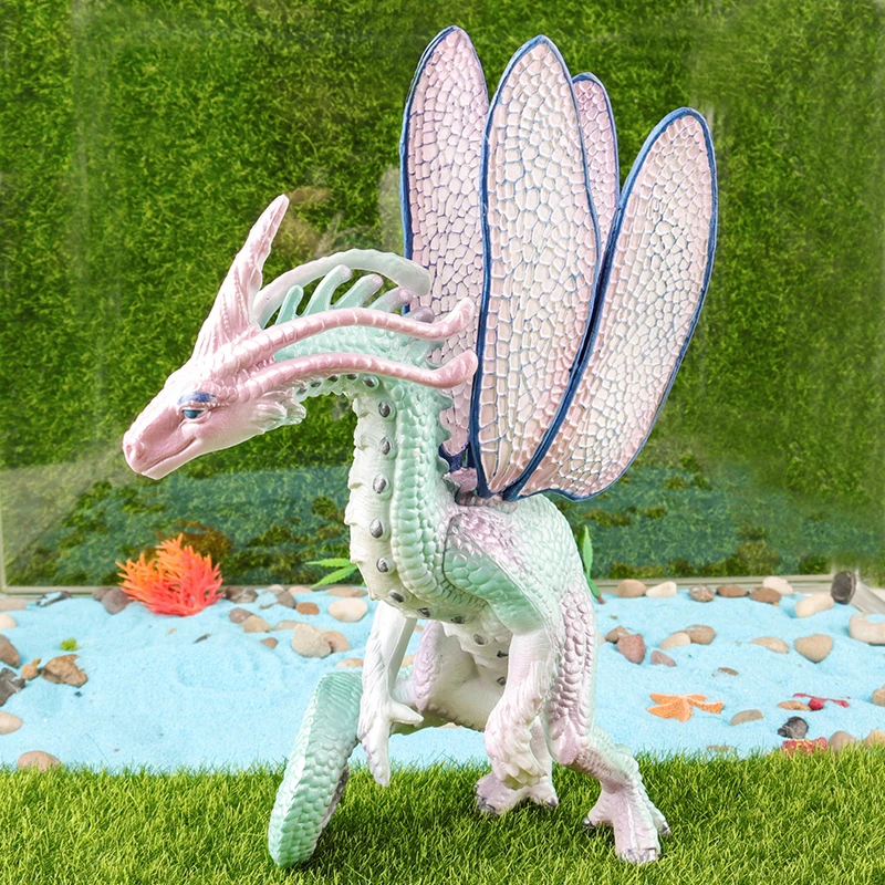 Oenux New Flying Magic Dragon Chinese Dinosaurs Phoenix Monsters Animals Toy Action Figures Model PVC Collection Kids X-mas Gift