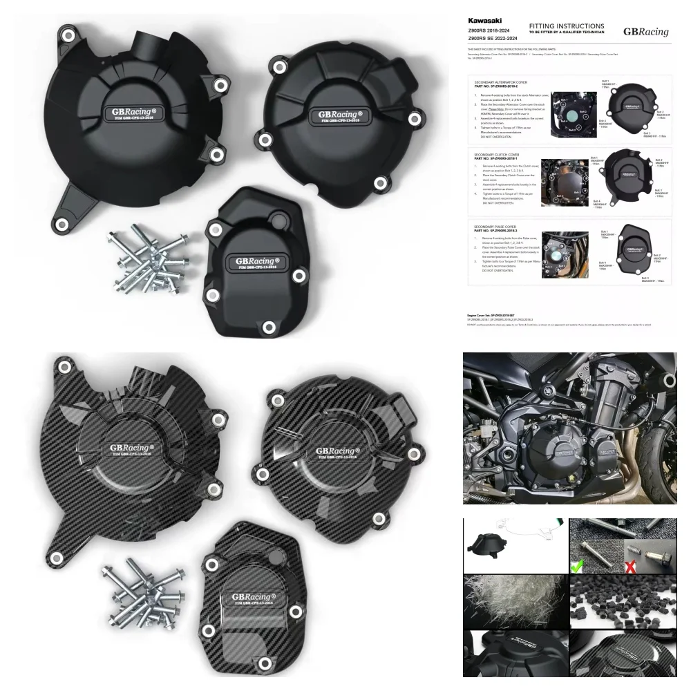 

For Kawasaki Z900 2017-2020 2021 2022 2023 2024 / Z900SE 2022 2023 2024 For GB Racing Motorcycles Engine Cover Protection Case
