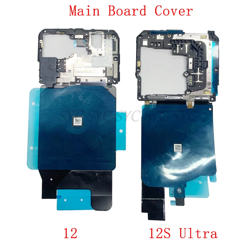 Main Board Rear Camera Frame Cover For Xiaomi 12 12S Ultra with Wireless Charging Module Repair Parts