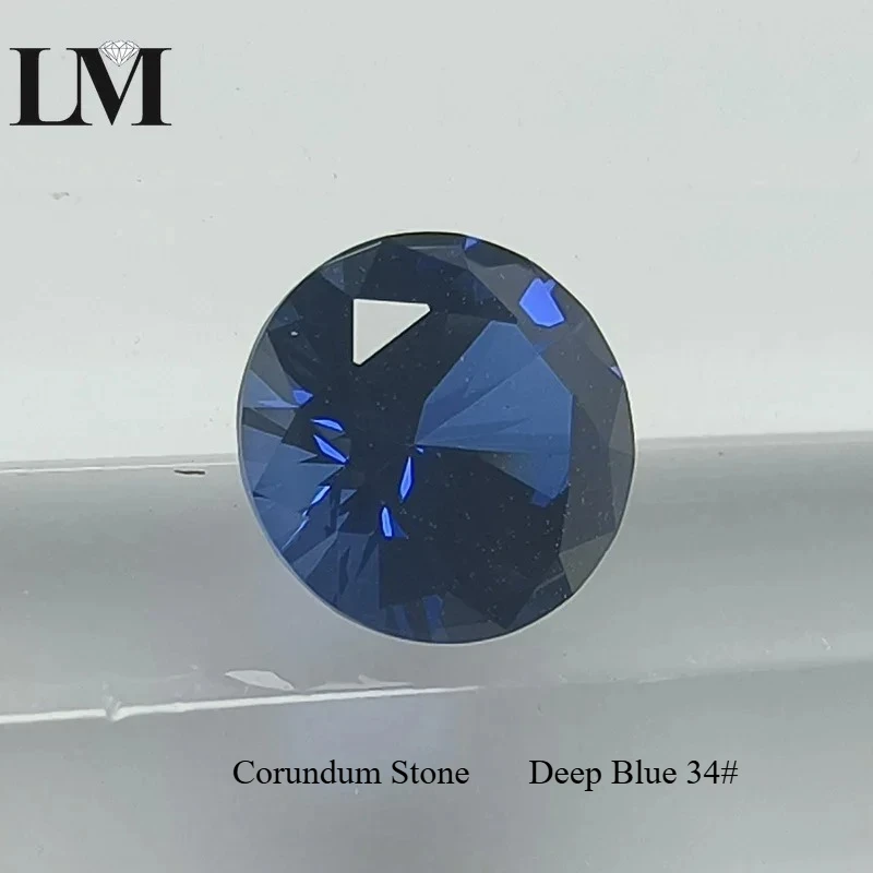 

Corundum Stone Deep Blue 34# Color Round Cut Multiple Sizes Available Making Gemstones for Diy Czochralski method