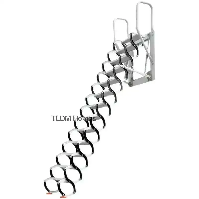 Muebles multifuncionales para el hogar, escalera plegable Invisible, escaleras telescópicas para interiores y exteriores, escaleras gruesas de aleación de aluminio