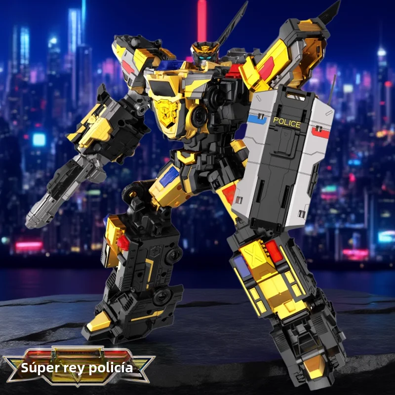 Robot de Juguete Mecha Super Guerrero Edición Oro Negro Brillante,  Agente Equipo 7, Regalo para Niños, Juguetes de Robot...