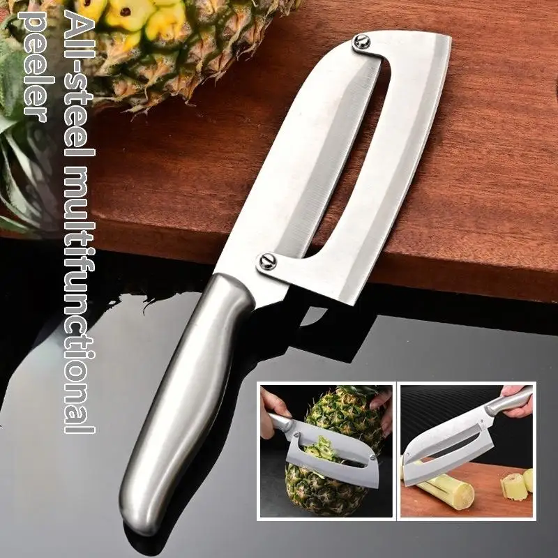

[S]Kitchen Stainless Steel Flat Edge Peeler Potato Watermelon Melon Kitchen Multi-Purpose Peeler Tool​