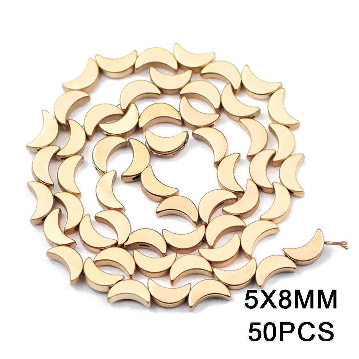 Natural Hematite Stone Gold Color Beads Star Heart Loose Ring Spacer Beads For DIY Jewelry Making Bracelet Necklace Accessories