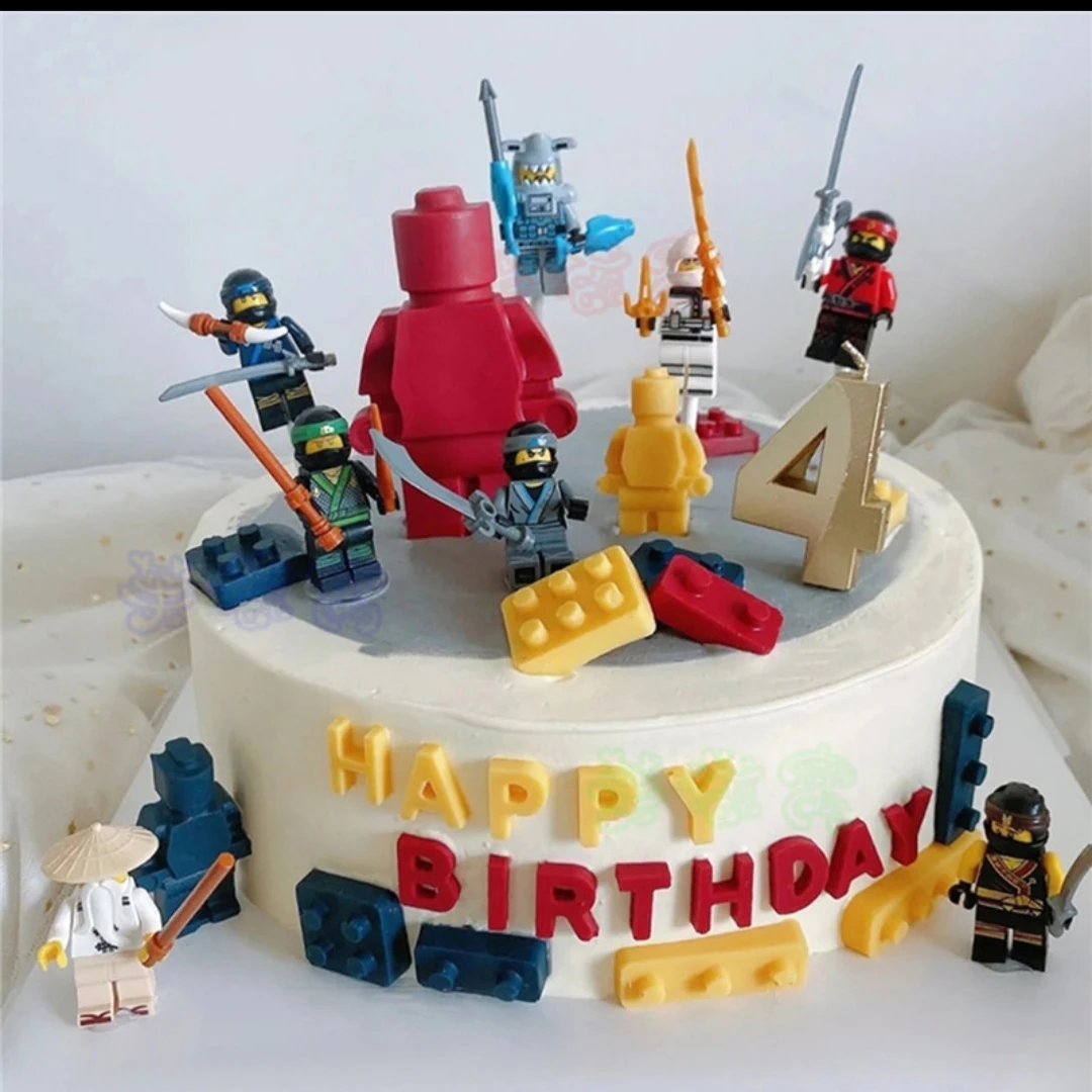 Junge Geburtstag Kuchen Topper Dekorationen Retro Roboter Puppe Kinder Gif Montiert Spielzeug Karte Form Silikon Dessert Cupcake Backen Liefert