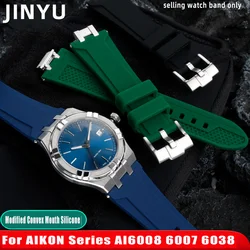For Maurice Lacroix AIKON modified watchBand accessories AI6008 AI6007 AI 6038 waterproof silicone watch band strap Bracelet