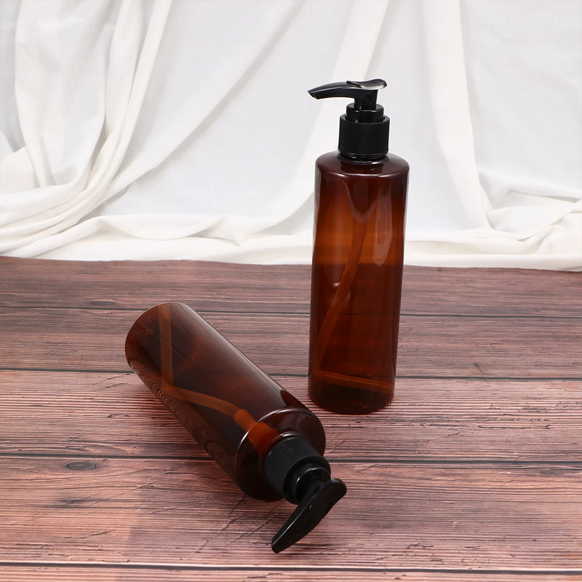 6 stücke 250 ml Leere Lotion Spender Flaschen Presse Pumpe Seife Sub Flasche Für Den Heimgebrauch Nachfüllbare Kunststoff Behälter Braun basis Zufällig