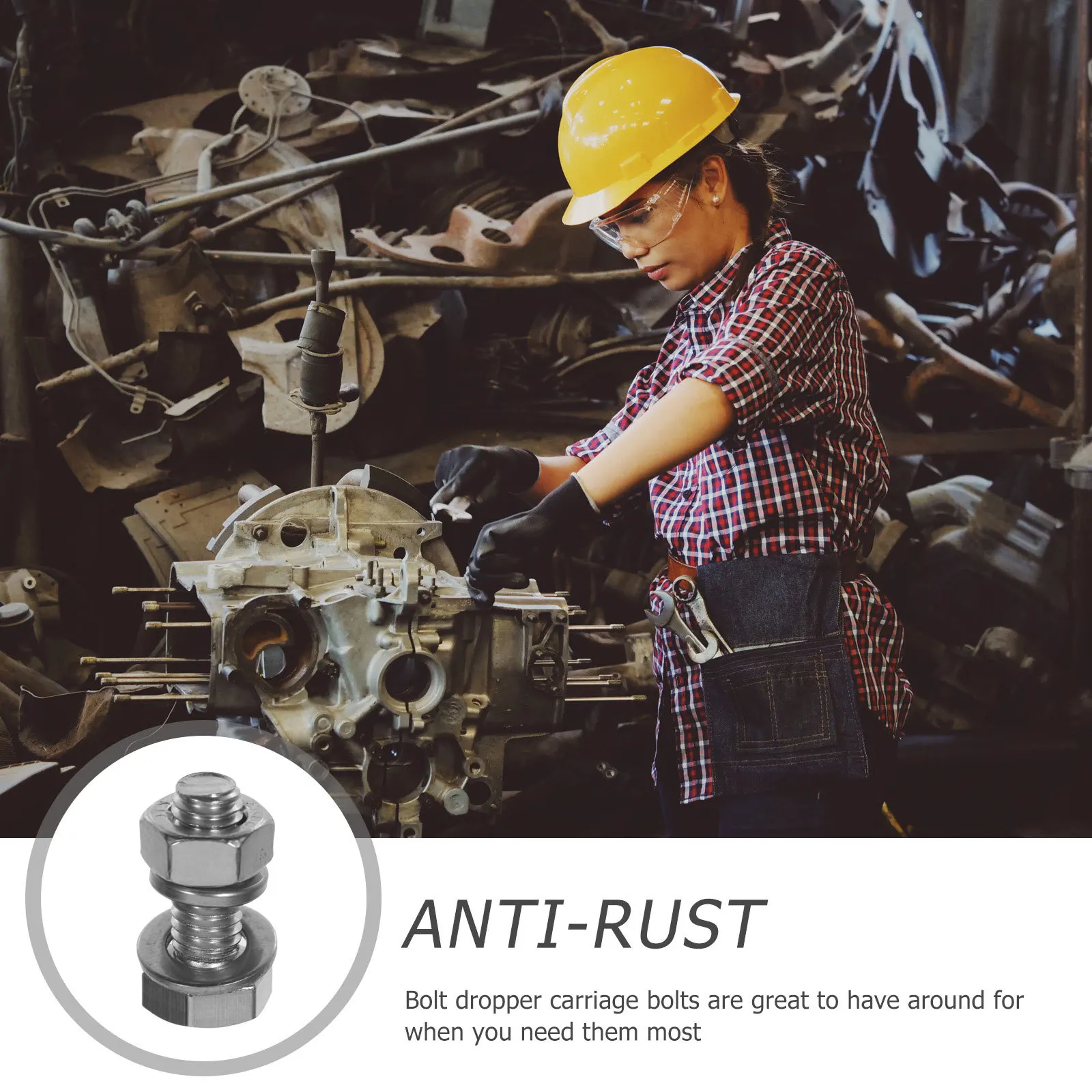 

20Pcs Stainless Steel Bolts and Nuts Kit with Flat Washers 316 Corrosion Resistant Metric Hardware Set for Automotive Machinery