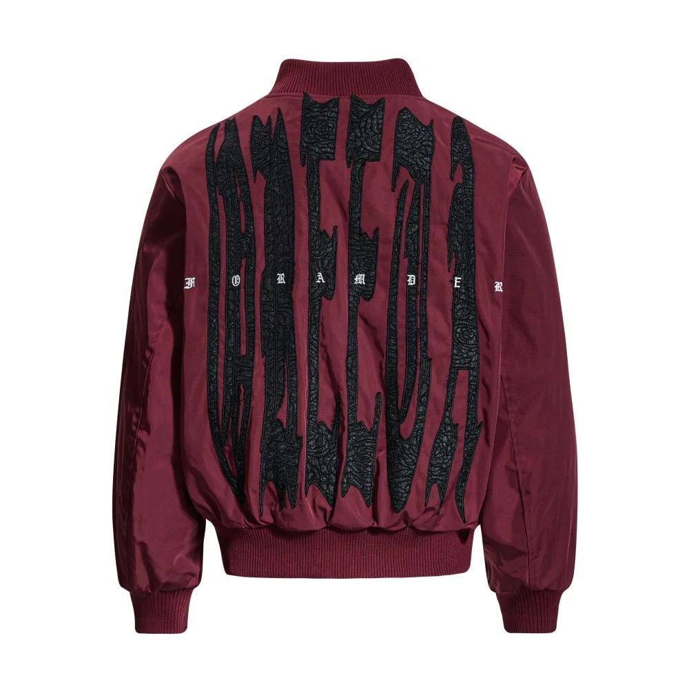 

Осенне-зимняя утолщенная куртка-бомбер с вышивкой букв в европейском и американском стиле для мужчин