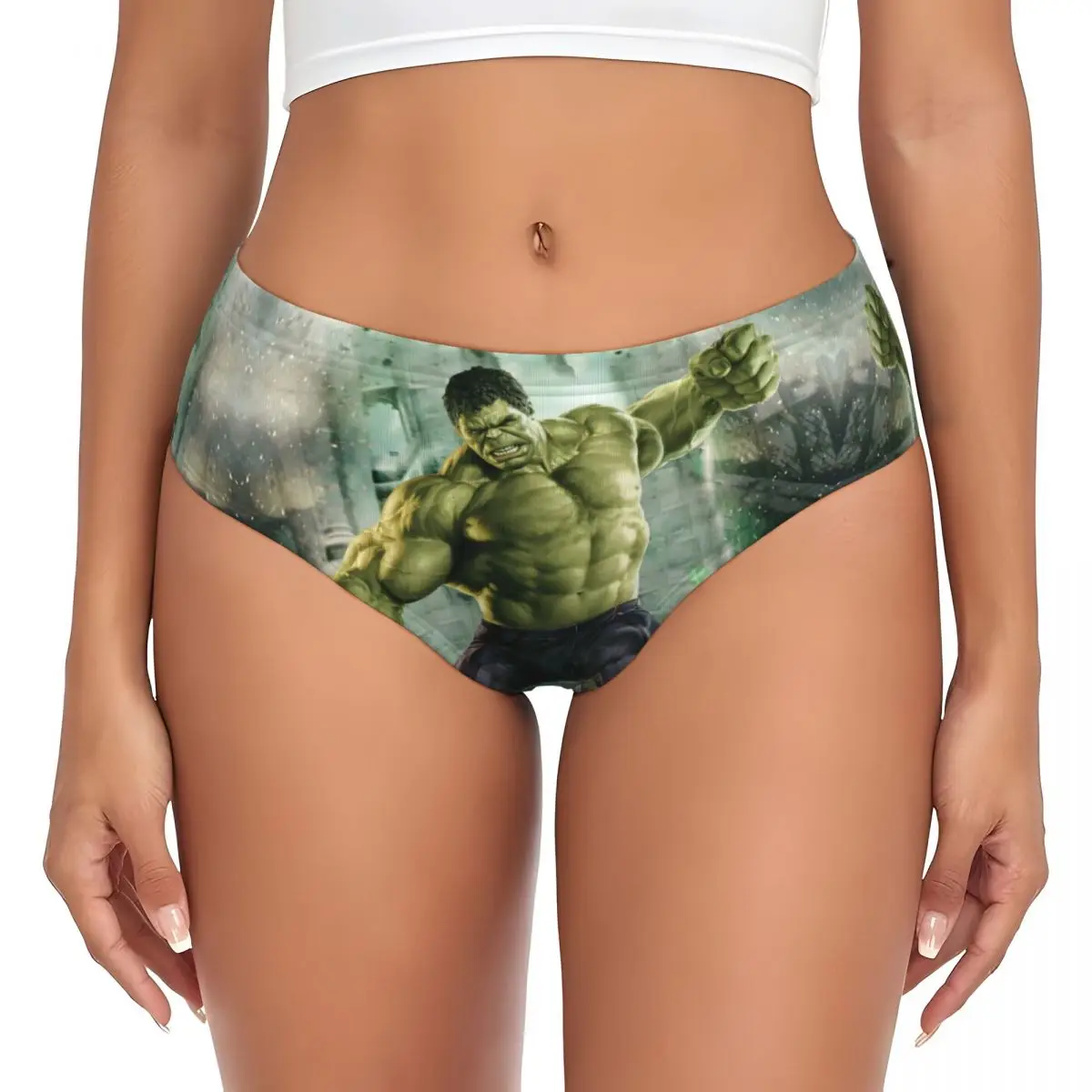 Mujeres personalizadas The Increíbles películas de Hulk bragas ropa interior femenina estiramiento calzoncillos clásicos calzoncillos