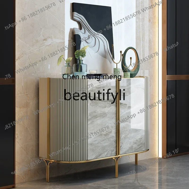 

N178 G Italian entry porch cabinet villa large flat floor living room corridor aisle locker light luxury corner cabinet