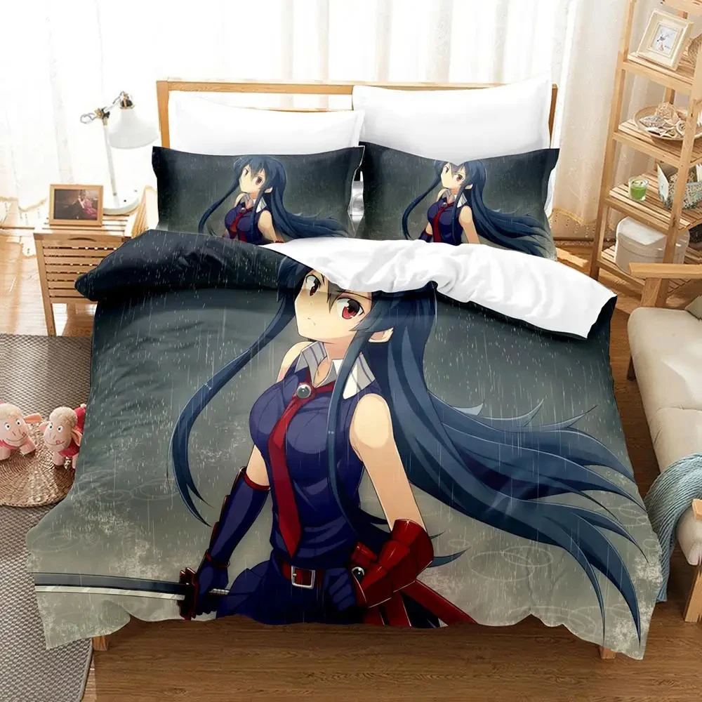 Fashion 3d Print Anime Akame Ga Kill Bedding Set Boys Girls Twin Queen Size Duvet Cover Pillowcase Bed Kids Adult Home Textiles