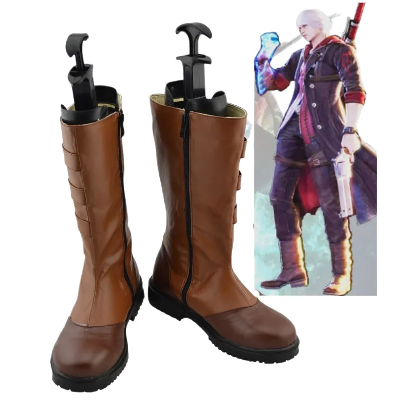 

DMC 4 Nero Обувь для косплея Сапоги Аниме Игра Дьявол Сапоги на Хэллоуин на заказ