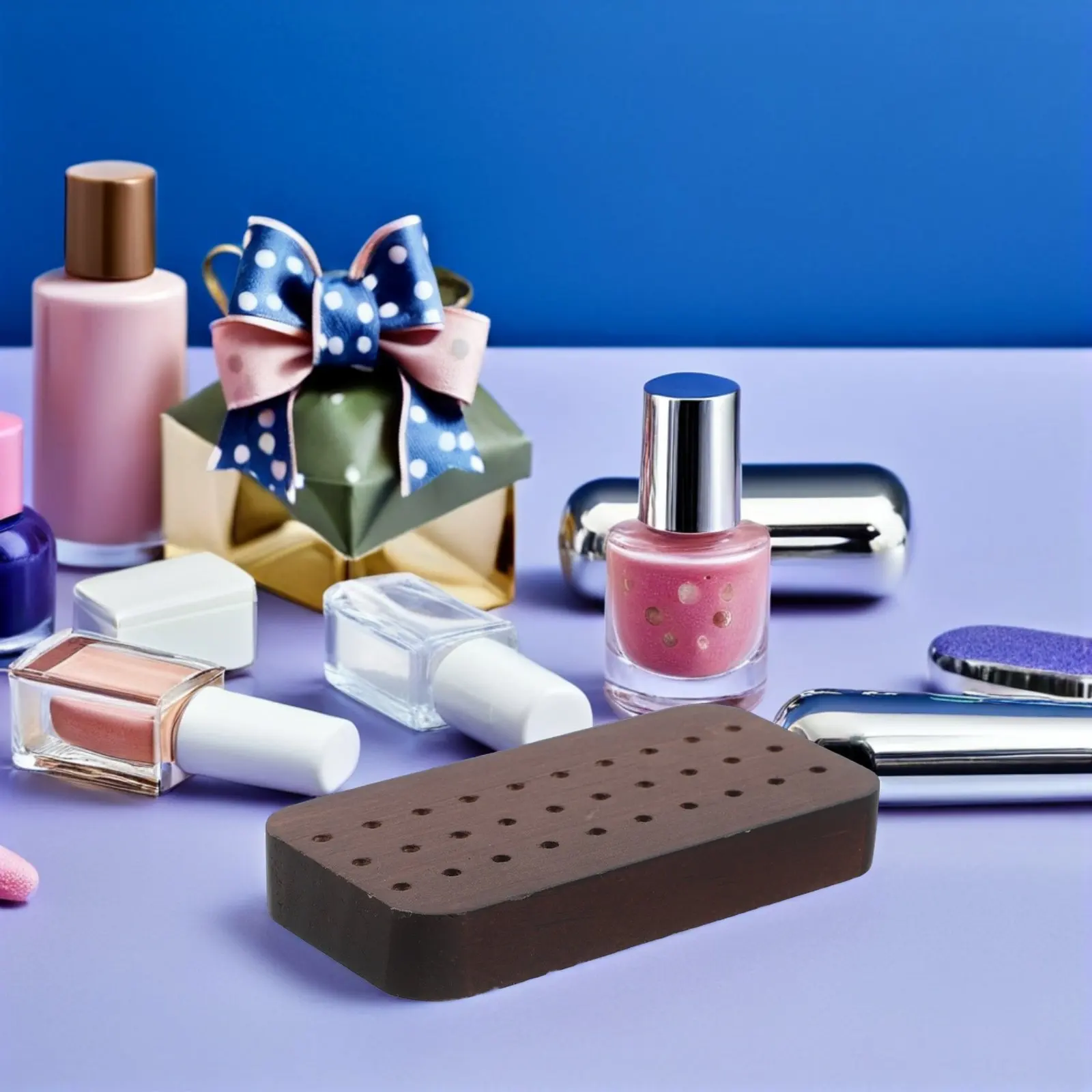 

Держатель для насадок для маникюрного аппарата, 2 шт., деревянный, цвет орех, на 30 слотов, органайзер для хранения маникюрных принадлежностей для салона и дома