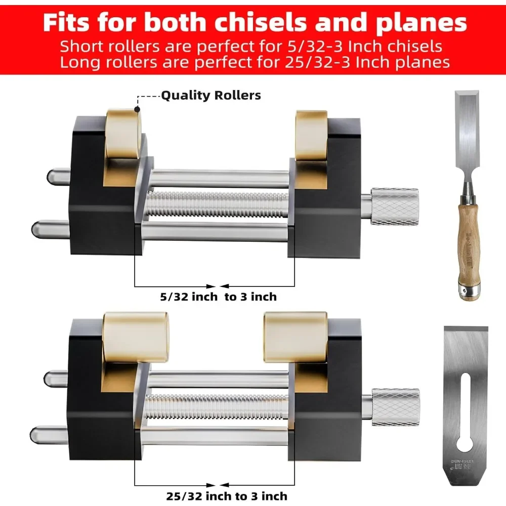 Woodworking Chisel and Plane Sharpening Kit Honing Guide System with Angle Fixture Gauge Storage Case