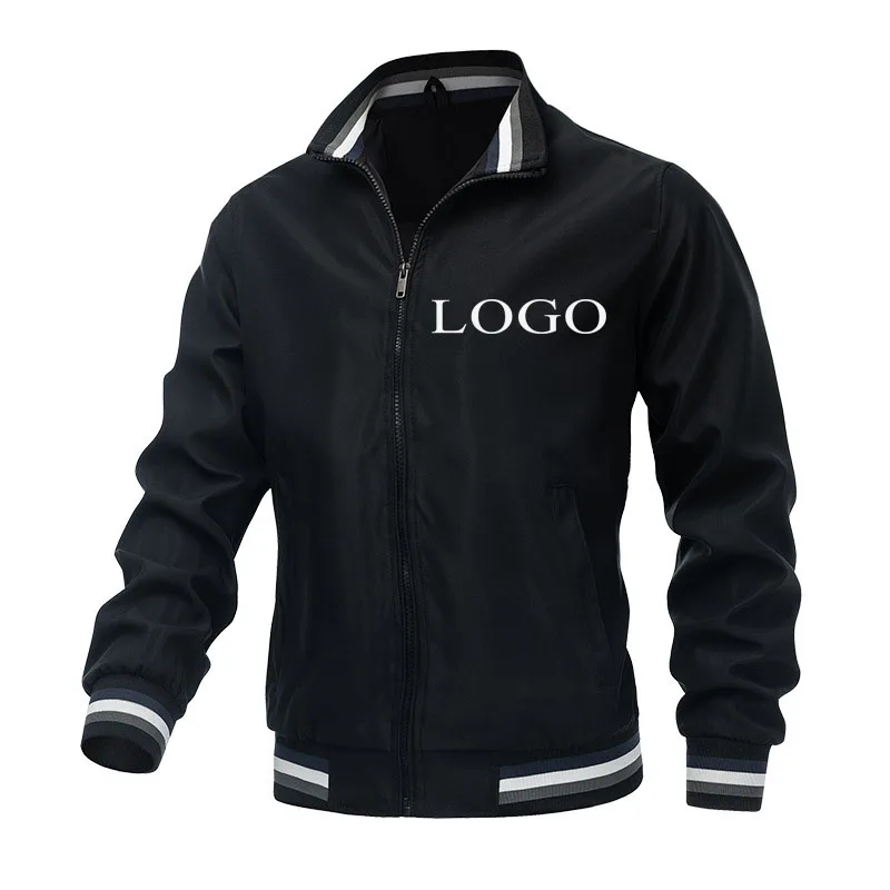 Your Own Design Brand Logo/Picture Personalized Custom Anywhere Men Women DIY Fashionable stand collar jacket Fashion New