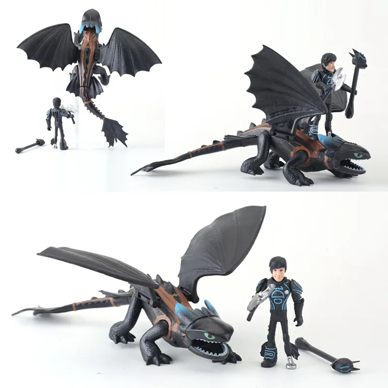 New Cartoon How To Train Your Dragon The Hidden World Toothless Night Fury Mini Anime Figure PVC Action Figures Model Dolls Toys