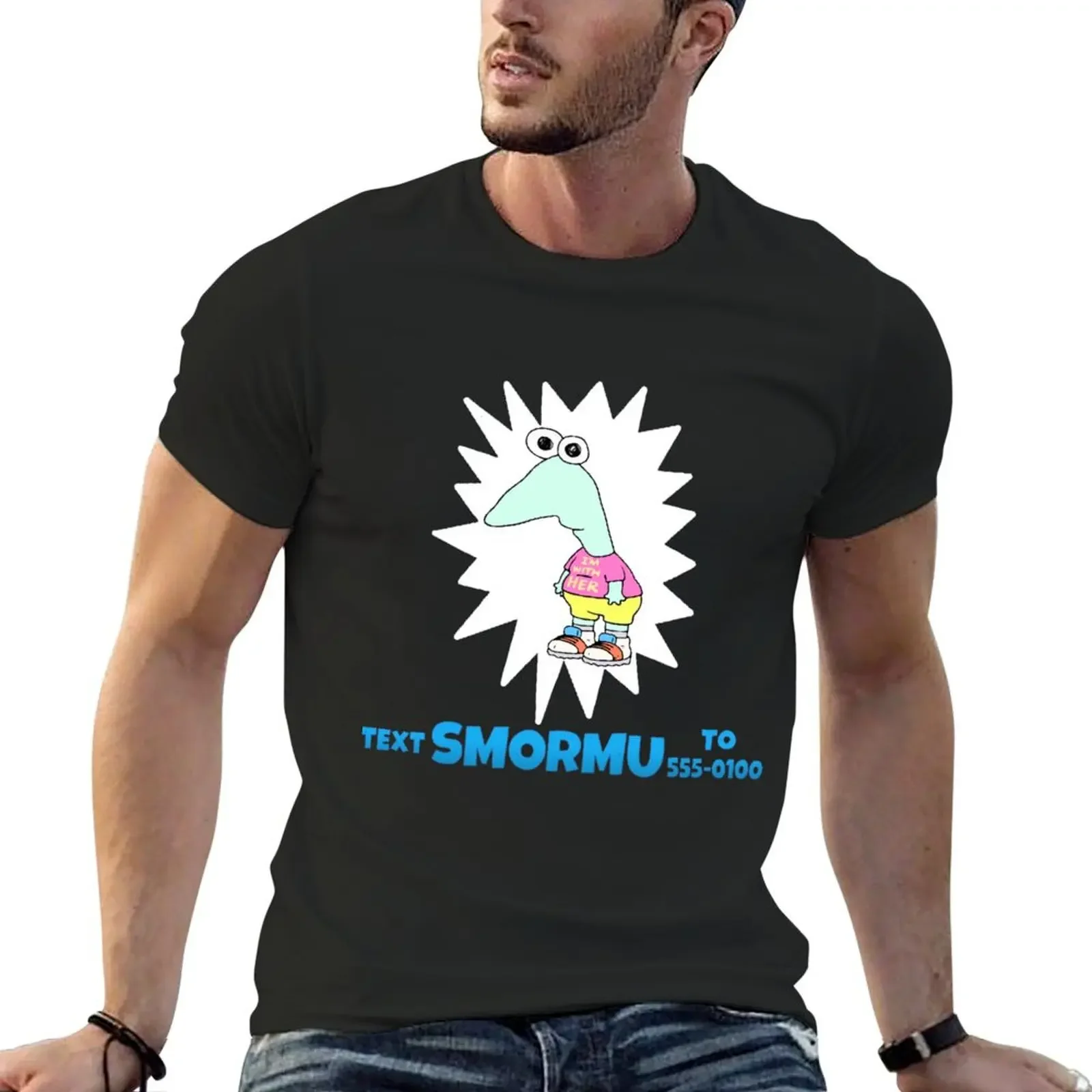 

SMORMU Smiling Friends T-Shirt plus size tops graphic t shirt vintage kawaii clothes mens shirts graphic tee