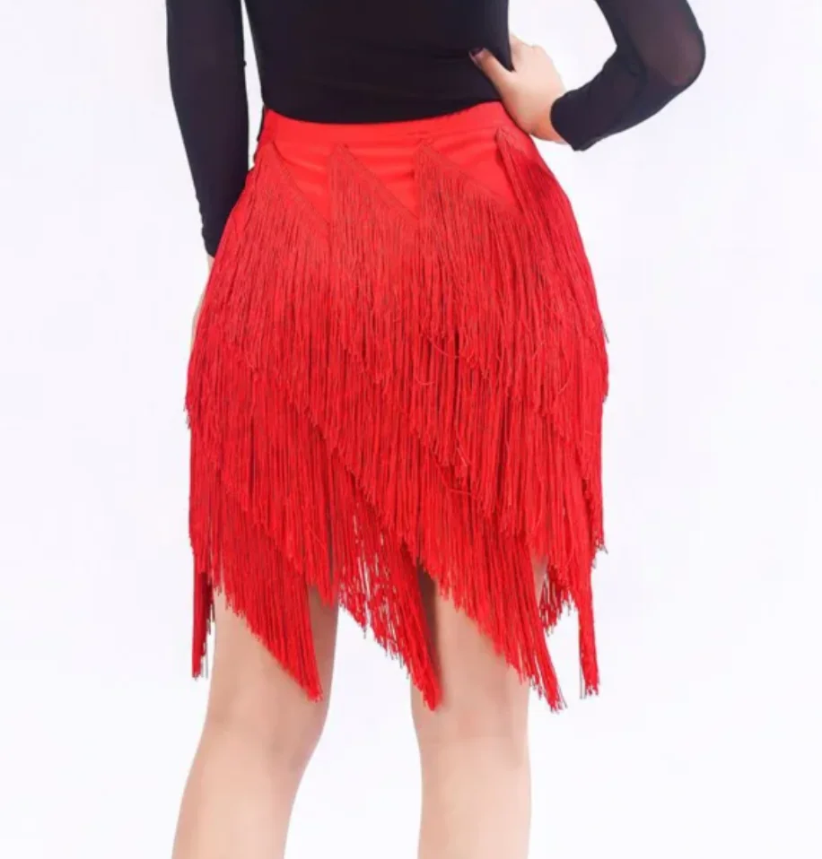 1pcs/lot woman fashion tassel latin dancing skirt female chacha tango dancing costumes