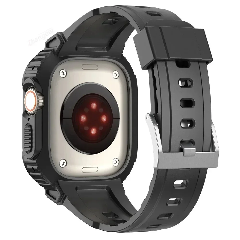 Чехол-ремешок для Apple Watch 45 нмм 49 мм 44 мм 41 мм 40 мм Браслет из ТПУ для Iwatch Ultra 7 8 6 5 4 Браслет Спортивный ремешок Аксессуары