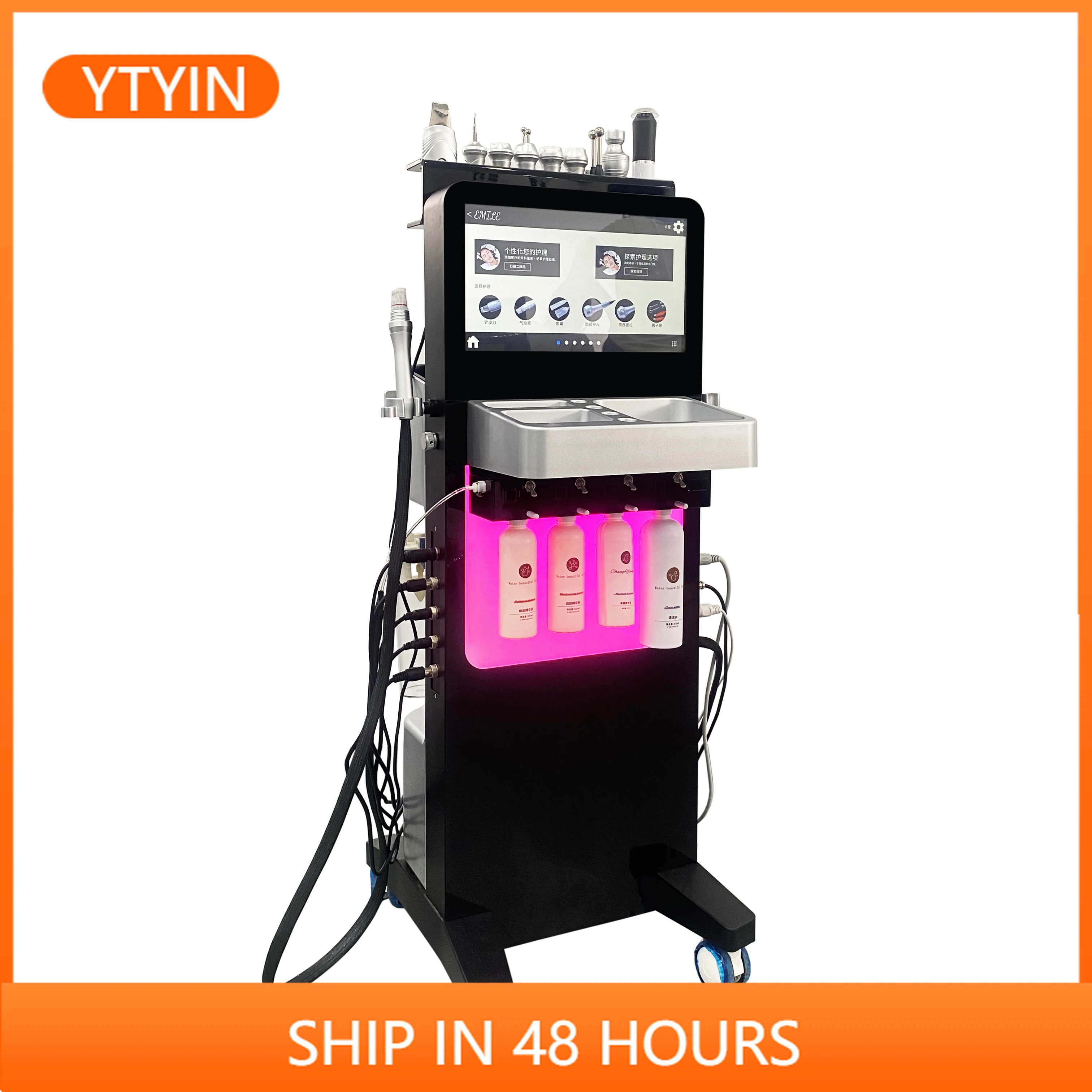 

YTYINBest Selling Portable 12 In 1 Small Bubble Hydro Aqua Beauty Facial Hine Microdermabrasion Device For Beauty Spa