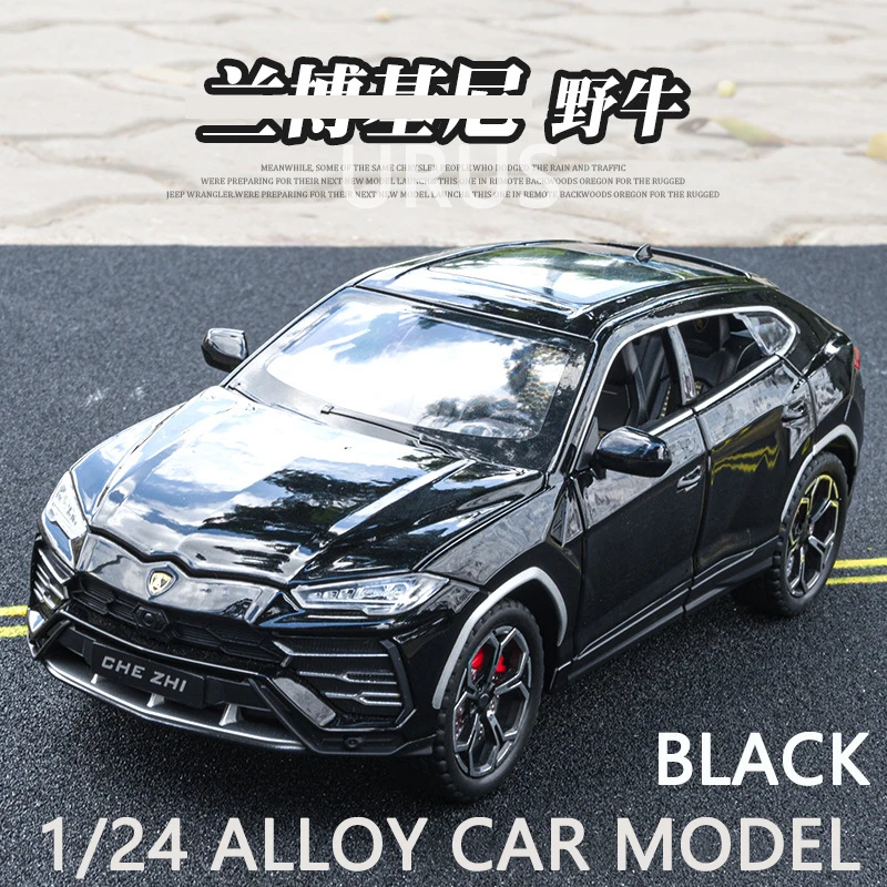 Diecast 1:24 Lamborghini URUS SUV Hot Toys for Boy Luxury Christmas Party Gifts Children Collectible Miniature Metal Vehicle