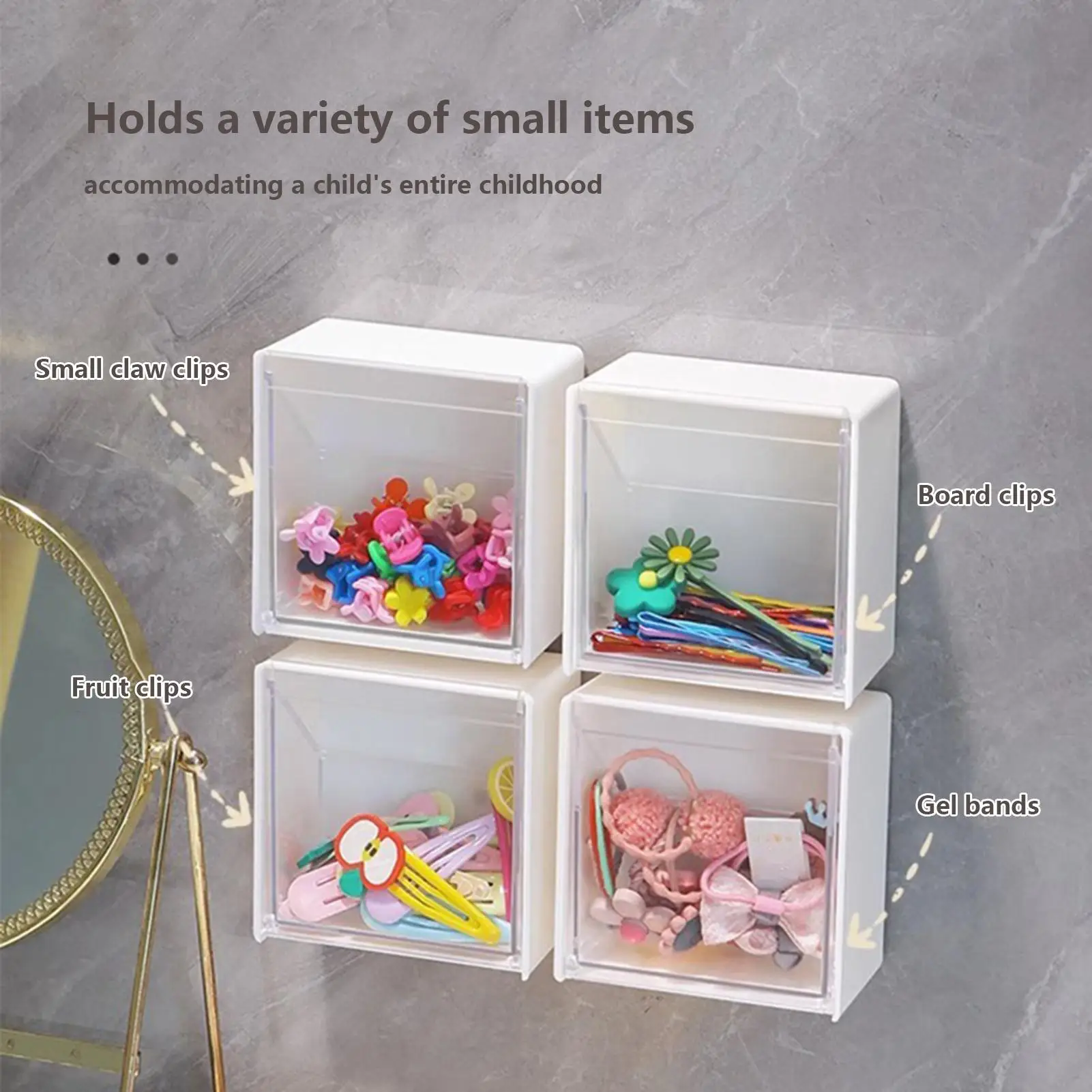 Cosmetics Storage Box Makeup Organizer Bathroom Jar Cotton Swab Cotton Pad Jewelry Plastic Box Storage Container