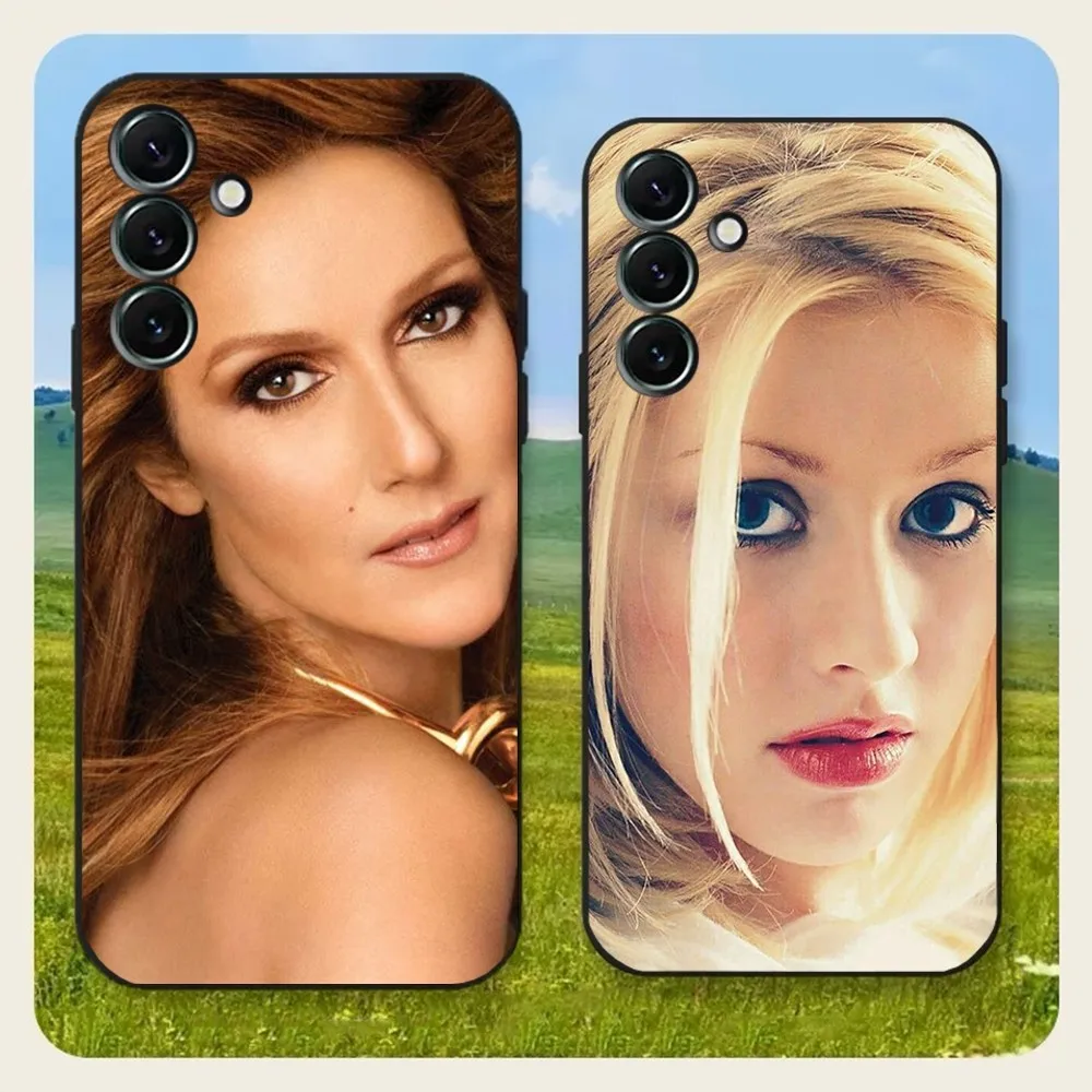 Чехол для телефона C-Celine Dion Singer для Samsung Galaxy A20, A21s, A22, A31, A32, A52, A53, A72, 73, A80, A91Мягкий черный чехол