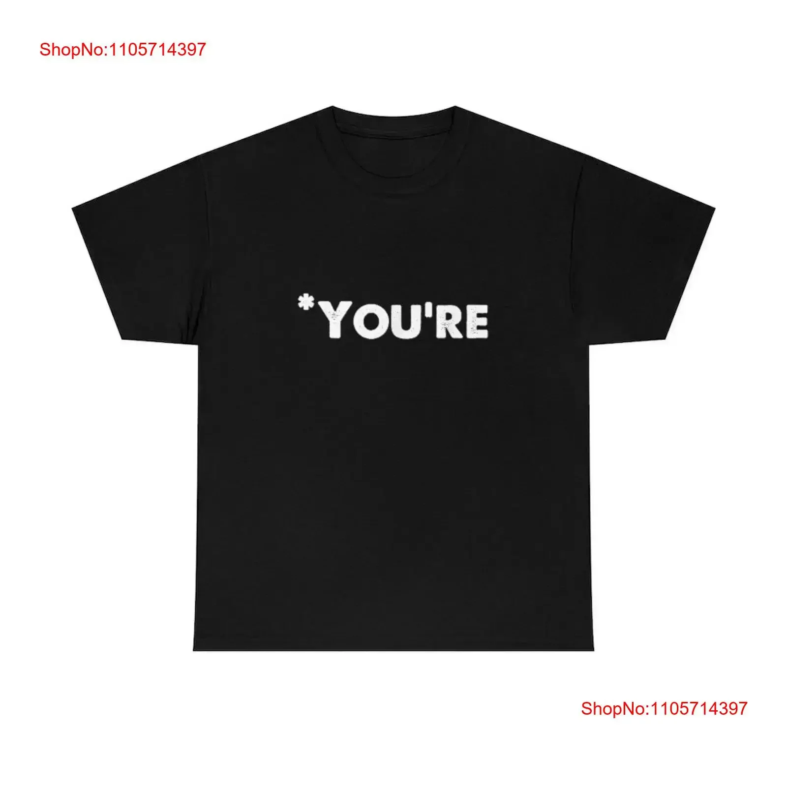 You're Not Your Funny Grammar Correction shirt vintage Washed designer clothes Versatile Top For Everyday Wear streetwear Soft