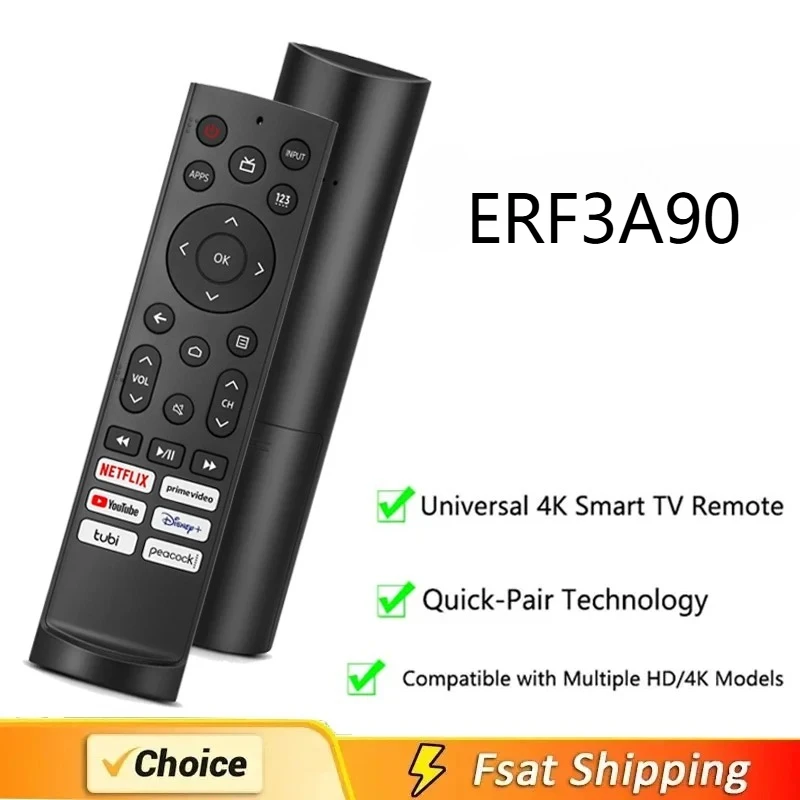 Mando a distancia de repuesto para televisores Android Hisense, ERF3A90 para Hisense UHD 4K ULED Smart TV